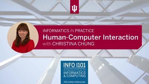Thumbnail for INFO I101 IIP-HCI - Christina Chung