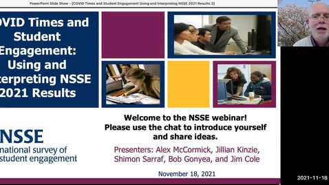 Thumbnail for COVID Times and Student Engagement: Using and Interpreting NSSE 2021 Results (Nov 18, 2021)