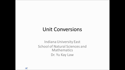 Thumbnail for entry Unit Conversions - One Conversion Factor Only