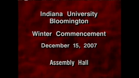 Thumbnail for 2007 Winter Commencement