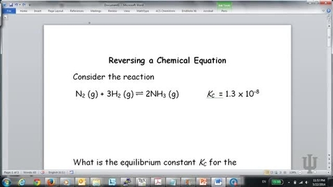 Thumbnail for entry Manipulating Equilibrium Constants