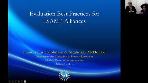 Thumbnail for entry LSMCE Webinar: Evaluation Best Practices for LSAMP Alliances
