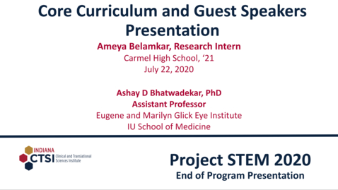 Thumbnail for entry Ameya Belamkar Curriculum Presentation