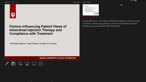 Thumbnail for entry Factors influencing patient views of intravitreal injection therapy and compliance with treatment