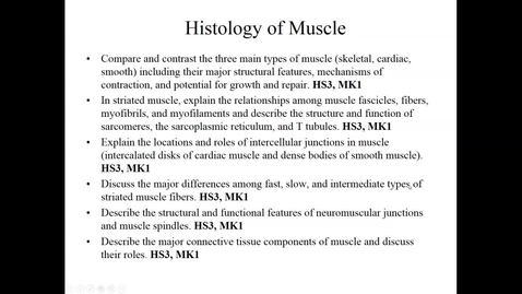 Thumbnail for entry IUSM WL - HS - Histology of Muscle - 170824 - Turek