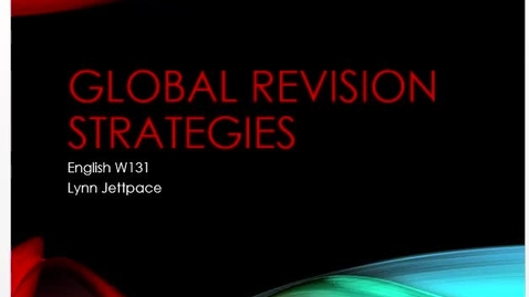 Thumbnail for entry Global Revision Strategies