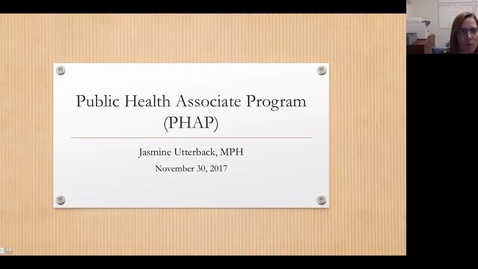 Thumbnail for Public Health Associates Program (PHAP) Webinar