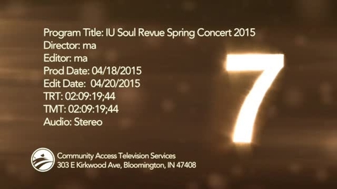 Thumbnail for entry IU Soul Revue Spring Concert 2015