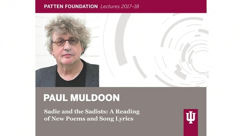 Thumbnail for Patten lecture: Paul Muldoon