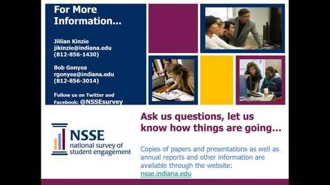 Thumbnail for Your NSSE Institutional Report 2018: Step by Step   