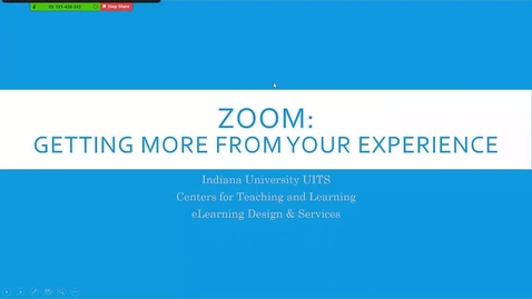 Thumbnail for Getting More Out of Zoom