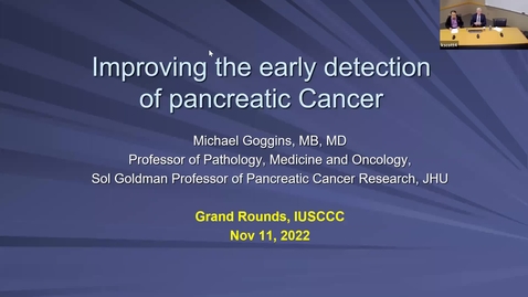 Thumbnail for IUSCCC Grand Rounds 11/11/2020: “Improving the early detection of pancreatic cancer”
Michael Goggins, MD
