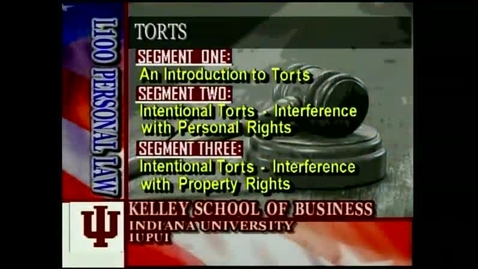 Thumbnail for L100 06-1 An Introduction to Torts