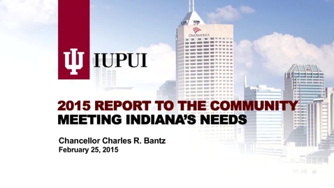 Thumbnail for 2015 IUPUI Report to the Community