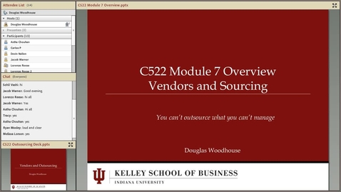 Thumbnail for entry dwoodhou MP4s_C522 Woodhouse_C522 Woodhouse Module 7 Vendors and Outsourcing Overview