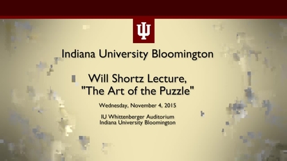 Will Shortz Lecture - Indiana University