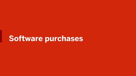 Thumbnail for Software purchases
