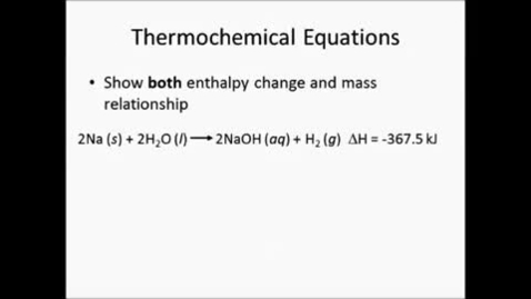 Thumbnail for entry Thermochemical Equations