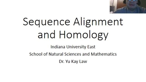 Thumbnail for entry Sequence Alignment and Homology