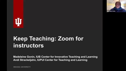 Thumbnail for entry Keep Teaching: Zoom for Instructors (03.25.2020)