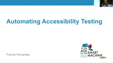 Thumbnail for Breakout session | Automating accessibility testing