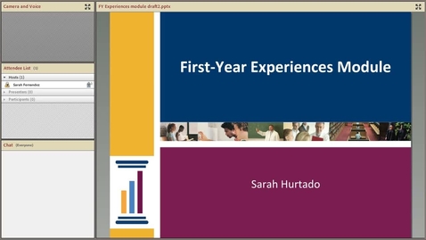 Thumbnail for entry New First-Year Experiences Topical Module