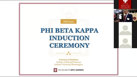 Thumbnail for Fall 2021 PBK Ceremony 