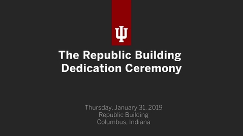 Thumbnail for The Republic Building Dedication Ceremony