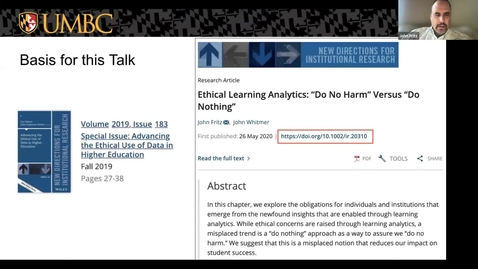 Thumbnail for entry Ethical Learning Analytics: Do no Harm vs. Do Nothing