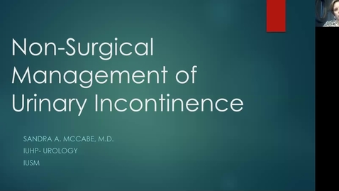 Thumbnail for entry 6.24.20 Incontinence with Dr. McCabe