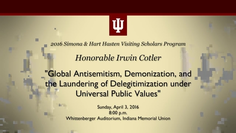 Thumbnail for Irwin Cotler Lecture