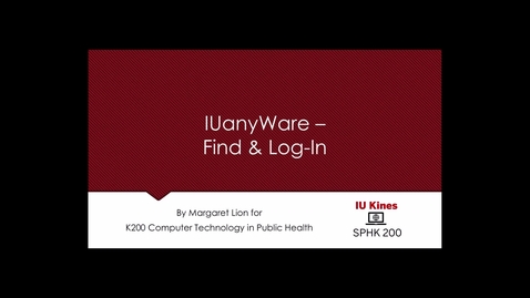Thumbnail for IUanyWare - Log-In