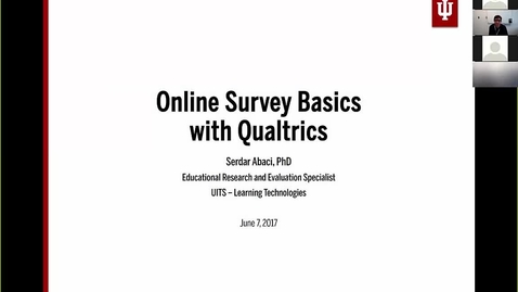 Thumbnail for Qualtrics: Getting Started at IU Webinar