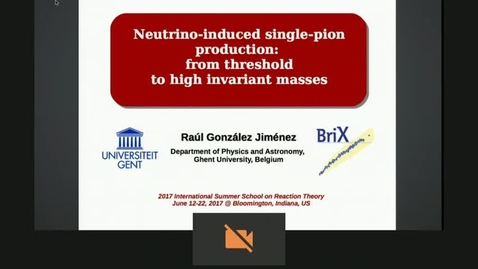 Thumbnail for entry Neutrino-induced Single Pion Production by Raoul Gonzalez-Jimenez