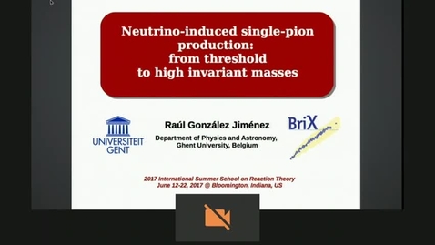 Thumbnail for Neutrino-induced Single Pion Production by Raoul Gonzalez-Jimenez