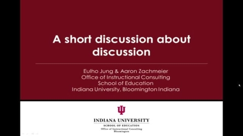 Thumbnail for IC Webinar: A short discussion on discussion Practical tips and suggestions