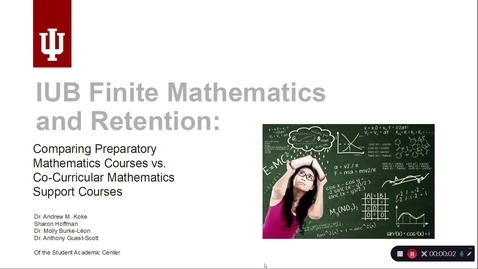 Thumbnail for entry 7-IUB Finite Mathematics and Retention