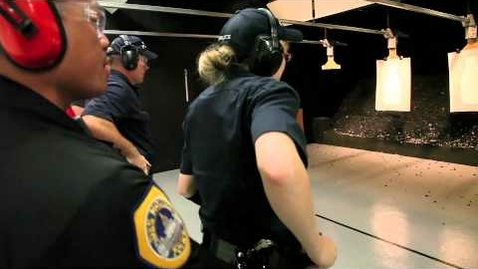 Thumbnail for entry CJUS-P301 | Des Moines police recruits: firearm training