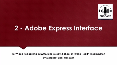Thumbnail for 2 Adobe Express Interface