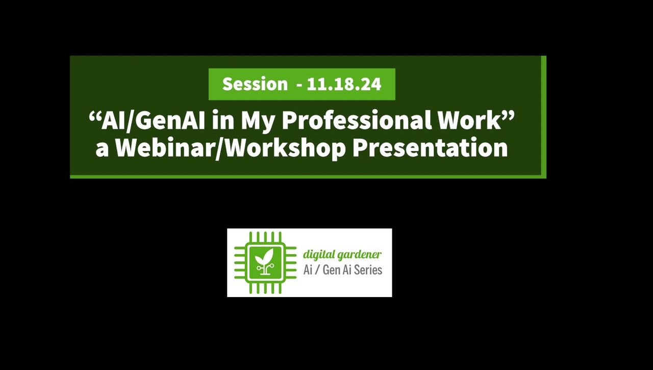 DGI - AI/Gen AI in My Professional Work