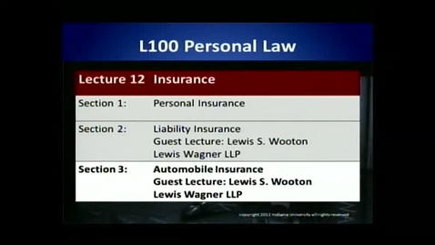 Thumbnail for L100 12-3 Automobile Insurance