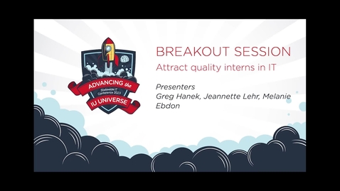 Thumbnail for entry 1pm - Attract quality interns in IT