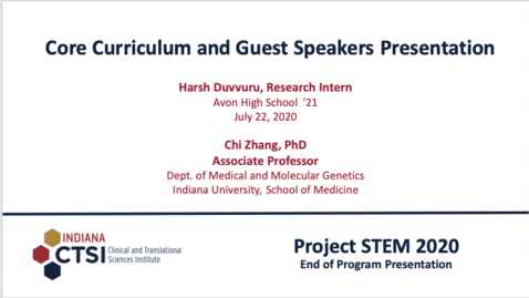 Thumbnail for Harsh Duvvuru Curriculum Presentation