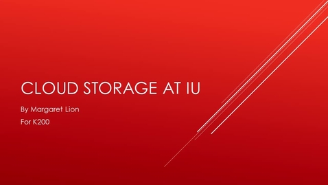 Thumbnail for Cloud Storage at IU - 2024