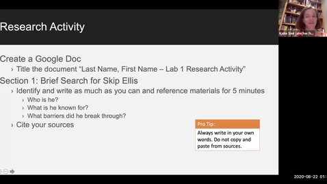 Thumbnail for INFO I101 Lab-Primary/Secondary Research &amp; File Structure - Part 2