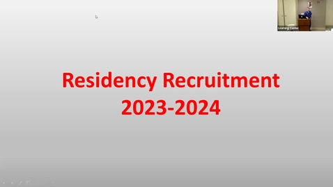 Thumbnail for 2023_07_13 Residency Recruitment- Dr. Joe Turner