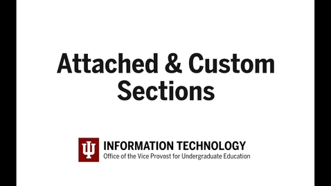 Thumbnail for Bonus - Attached &amp; Custom Sections