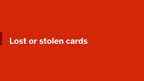 Thumbnail for Lost or Stolen Cards