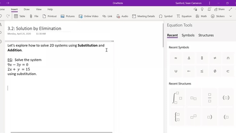Thumbnail for Alg 3.2: Solving Systems using Substitution and Addition
