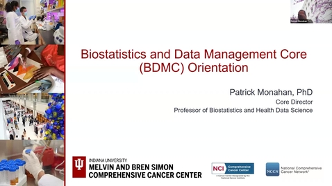 Thumbnail for IUSCCC Seminar 3/27/2025: Updates from Biostatistics and Data Management Core (BDMC)